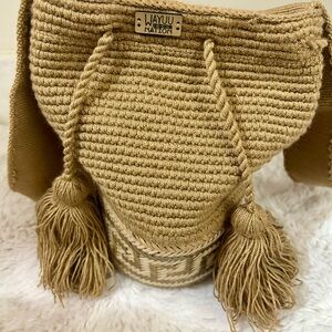 Wayuu Nation Tan Woven Bag